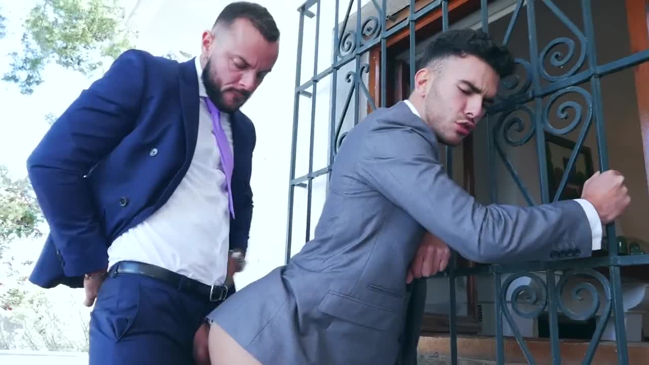 my coworker fucks me in front of a client's house