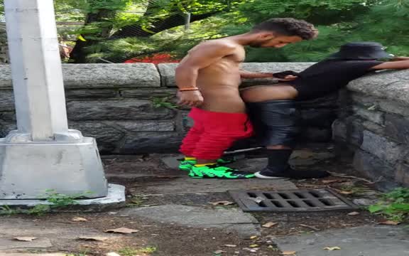 Caught fucking in public outside in the park