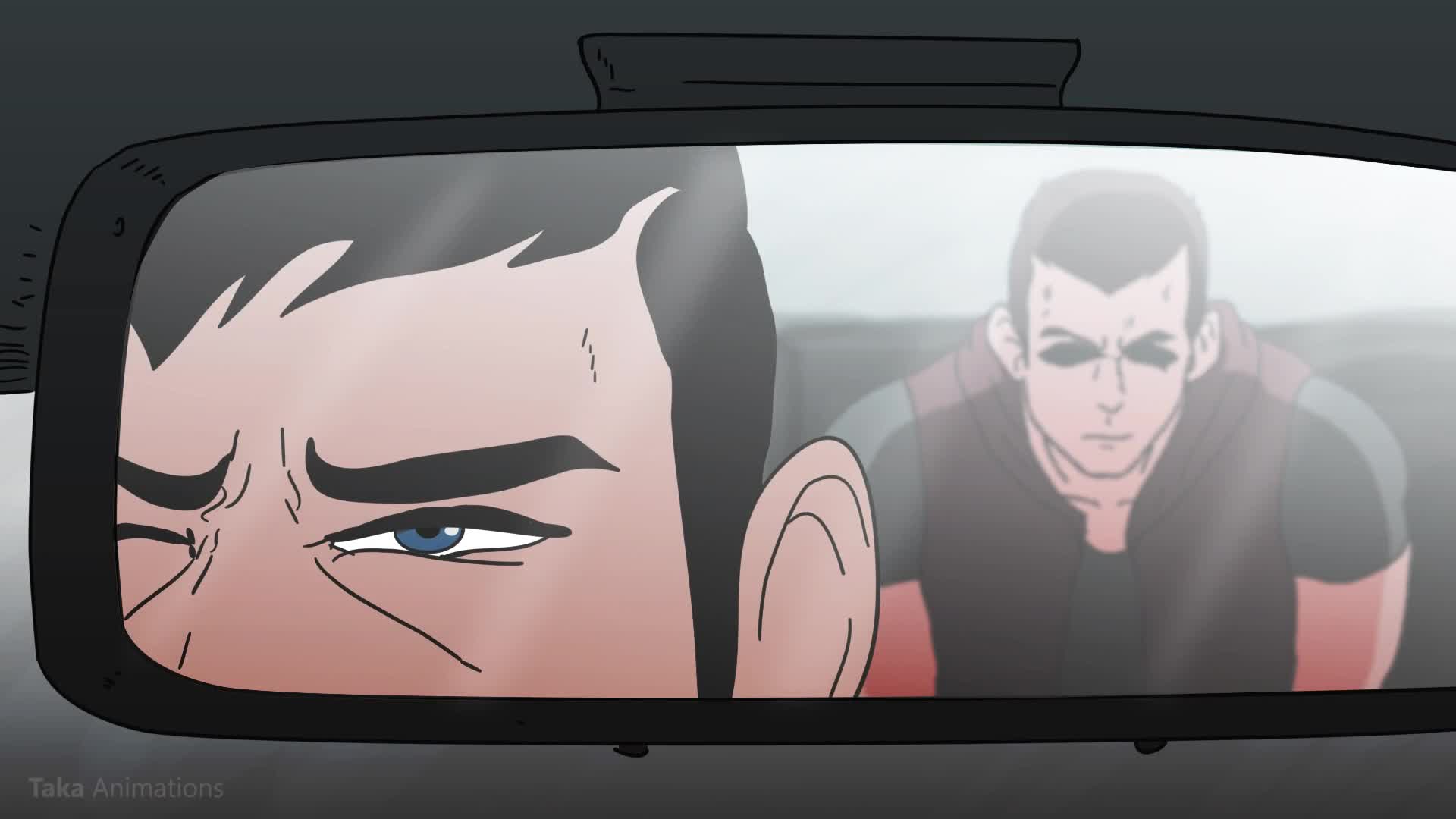 Police officer muscle growth animation
