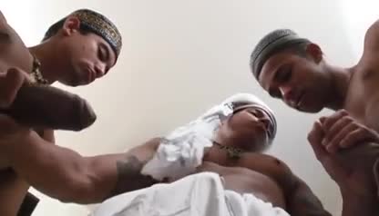 Arab dudes having fun with their thick cocks