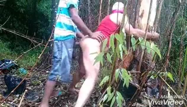 Farmer being fucked by one of his workers in the bushes