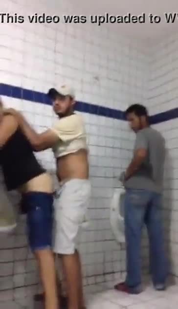 Having sex in the public toilets in front of everyone