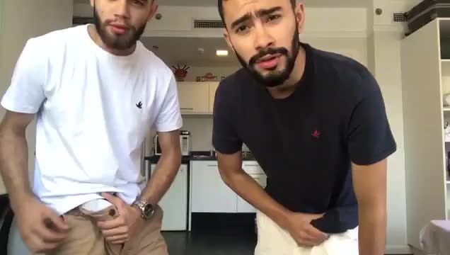 Horny guys have fun in front of the webcam