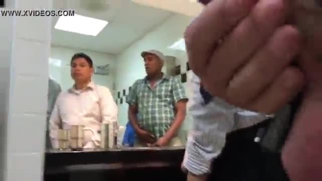 Spying on guys in public toilets masturbating