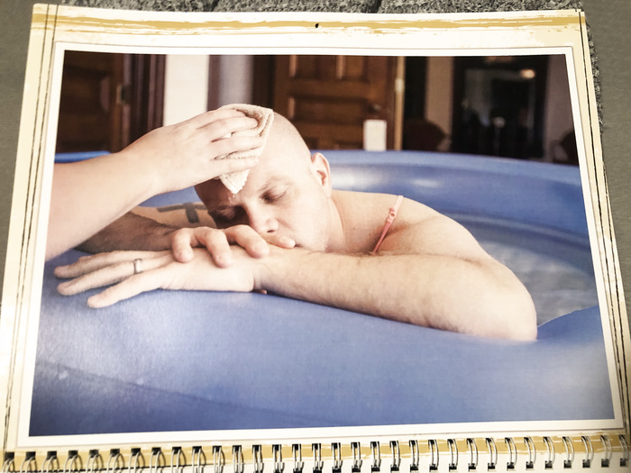 Man giving birth from calendar