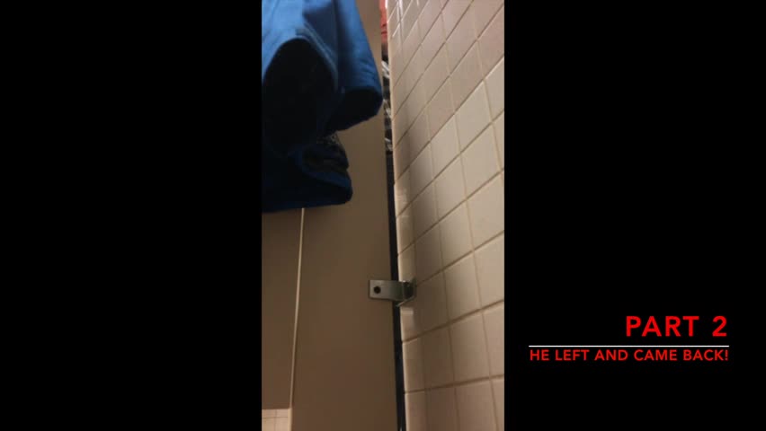 Trying to get caught in public toilet