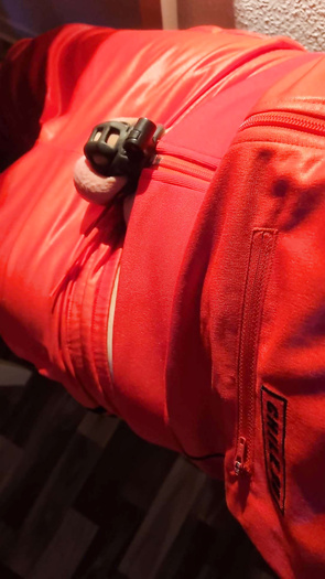 Pictures of the horny boot licker in the chastity cage