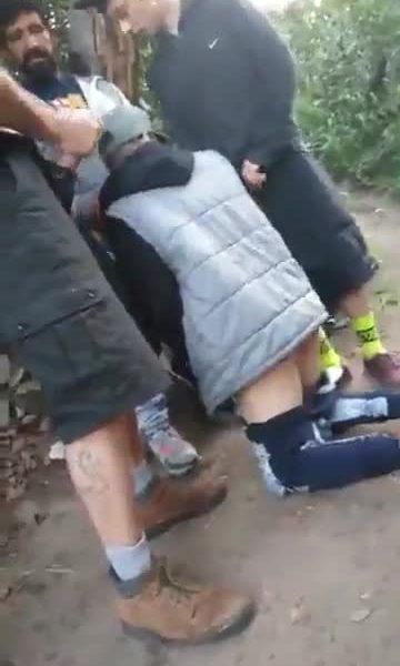 Group of young guys fucking in an abandoned park
