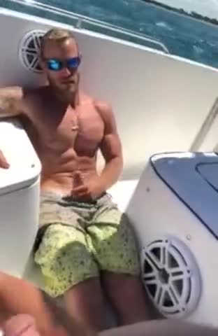 Jerking off in my str8 friend boat to see who shoots a large load